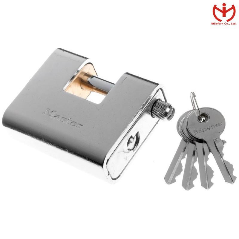 Khóa cầu ngang Master Lock 690 EURD thân kẽm bọc thép rộng 90mm - Hàng chính hãng