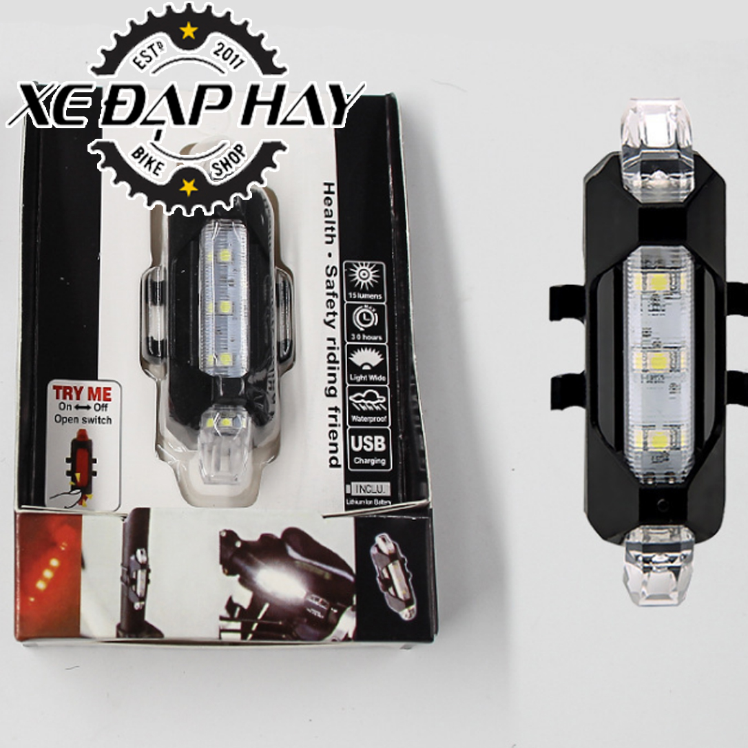 Đèn Hậu Xe Đạp BS216 Sạc Pin USB | Có Nhiều Màu LED Để Lựa Chọn | Đèn Đa Năng Dùng Để Gắn Cọc Yên, Balo, Mũ Bảo Hiểm Xe Đạp