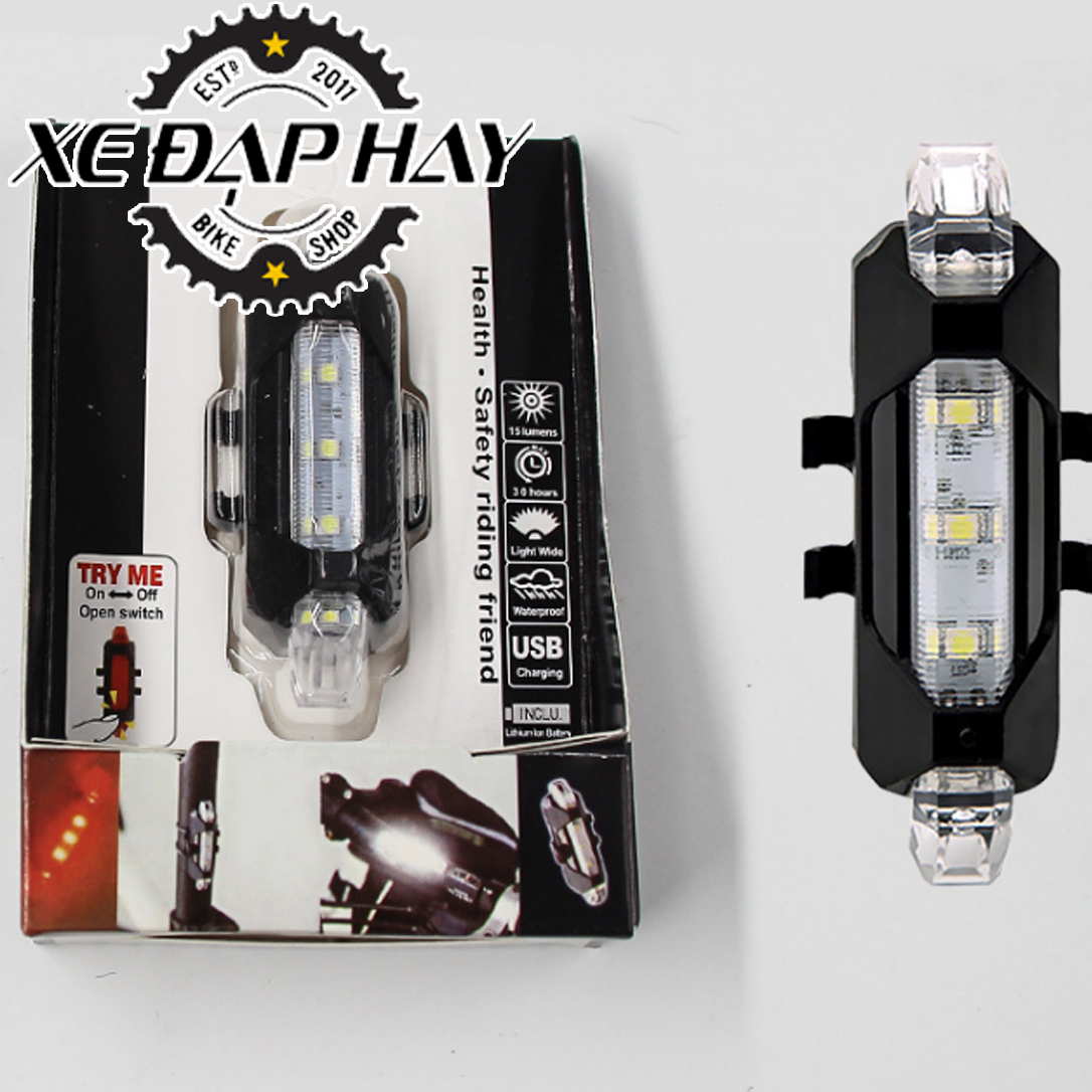 Đèn Hậu Xe Đạp BS216 Sạc Pin USB | Có Nhiều Màu LED Để Lựa Chọn | Đèn Đa Năng Dùng Để Gắn Cọc Yên, Balo, Mũ Bảo Hiểm Xe Đạp