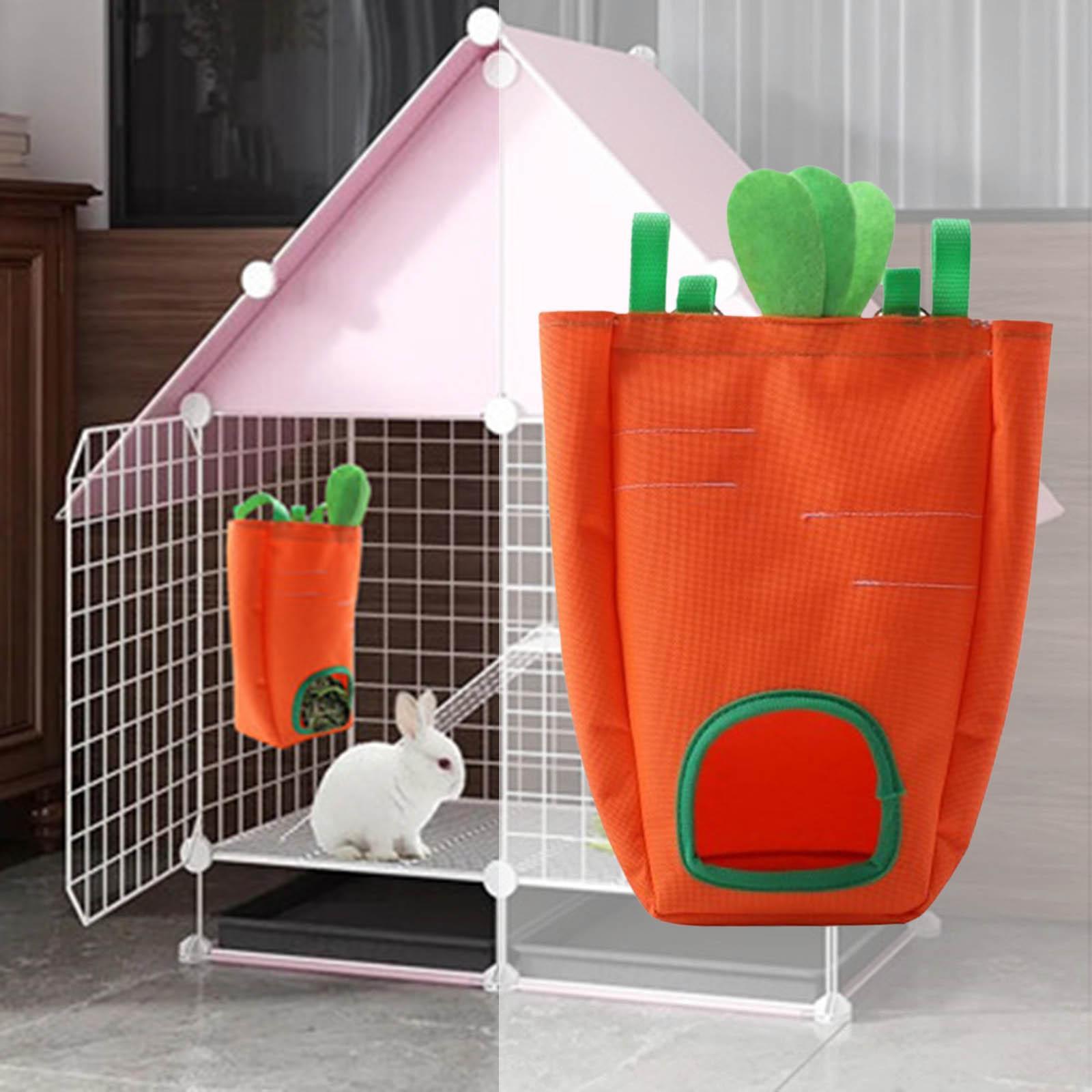 Rabbit Hay Feeder  Hanging Pouch Waterproof for Cage