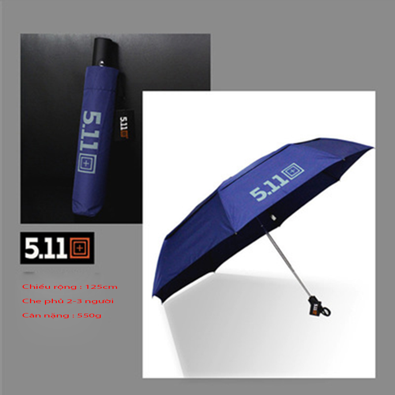 Ô dù che mưa che nắng 5.11 kích thước siêu rộng 125cm có nút bấm 2 chiều, hàng chất lượng cao thiết kế sang trọng và bền bỉ, ô dù có lựa chọn màu sắc,