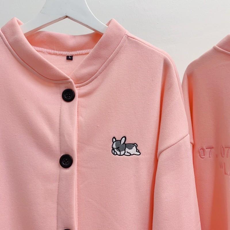 Áo khoác Bomber Puppy  thêu hình cún mặt xệ con siêu đáng yêu, đủ màu sắc, phong cách năng động cho các bạn trẻ