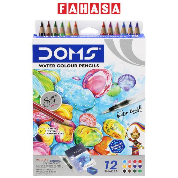 Hộp 12 Bút Chì Màu Water Colour Pencils - DOMS 7942