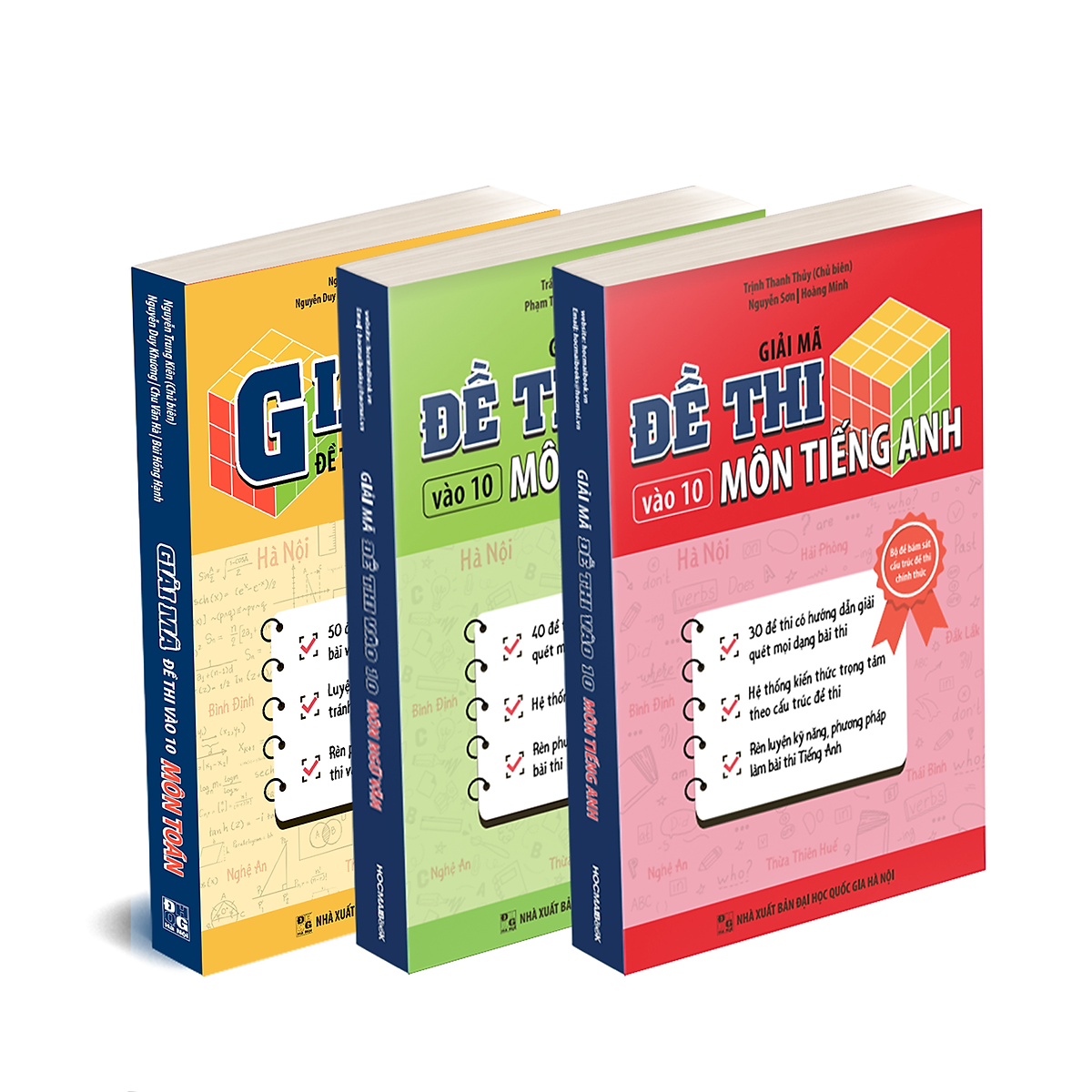 Sách Combo 3 Cuốn Giải Mã Đề Thi Vào 10 - Bộ 3 Môn Toán, Ngữ Văn, Tiếng Anh - BẢN QUYỀN