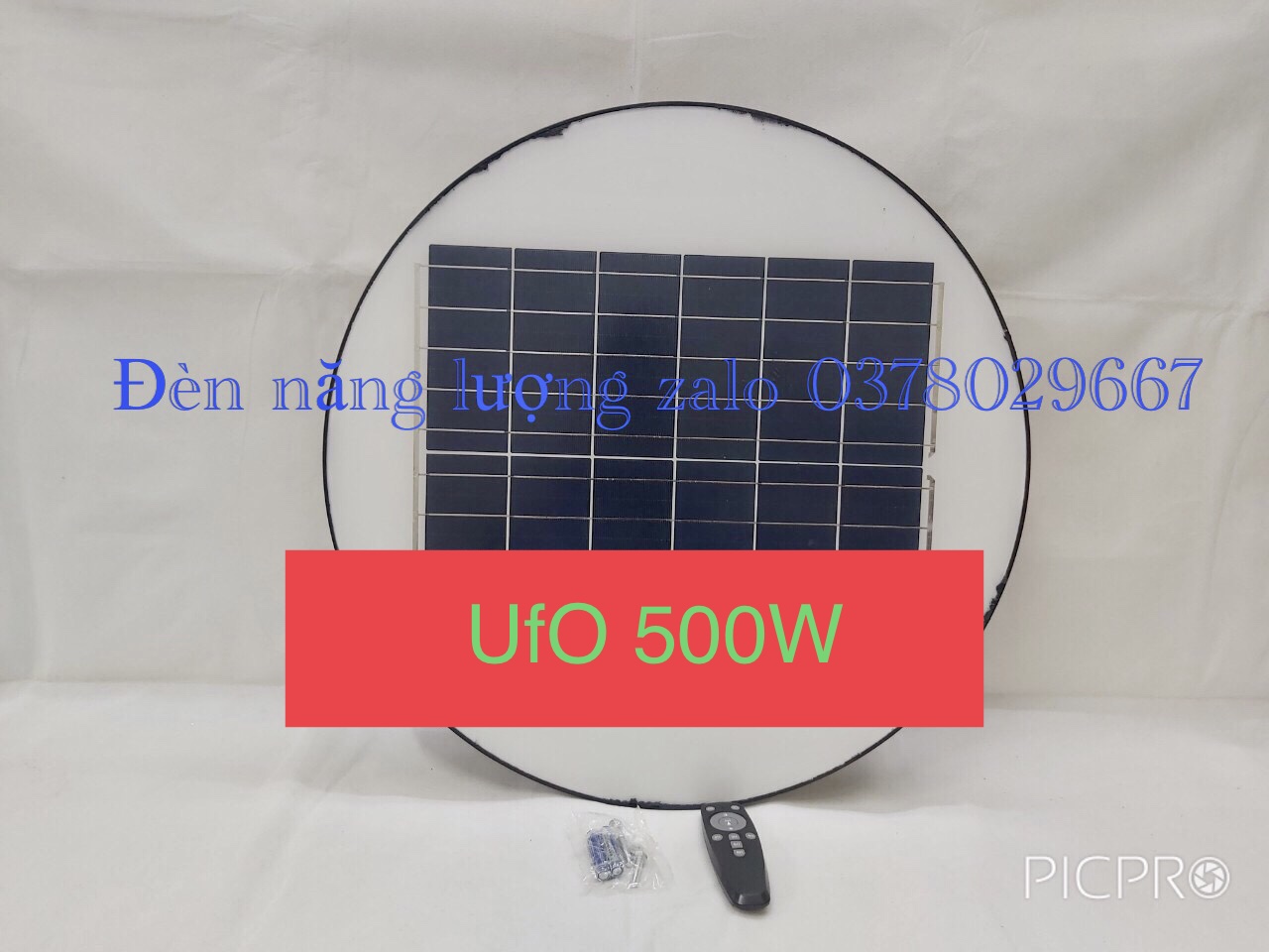 Đèn Năng Lượng Mặt Trời Hình Đĩa Bay UFO 200W (24.000 mAH)