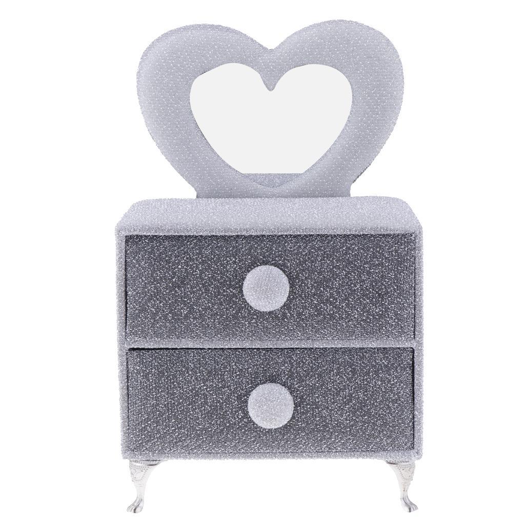 1/6 European Style Silver Dressing Table Dresser Dolls House Furniture for 12'' Hot Toys Phicen Action Figure