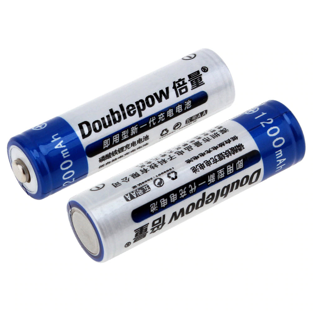 Bộ 02 Viên Pin Tiểu Sạc AA Cao Cấp 1200mAh Doublepow - Hàng nhập khẩu