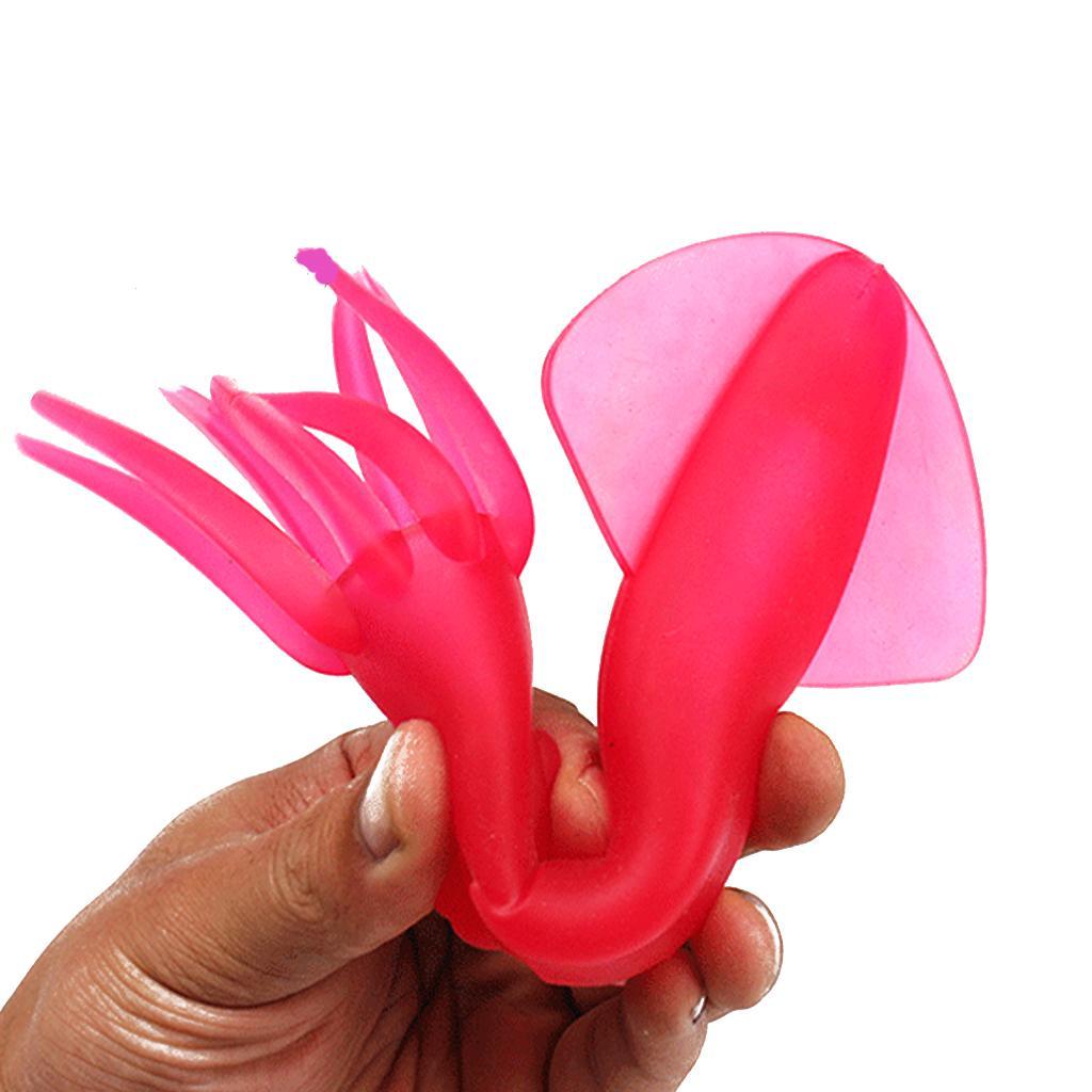 22cm Squid Skirt Artificial Soft Fishing Red