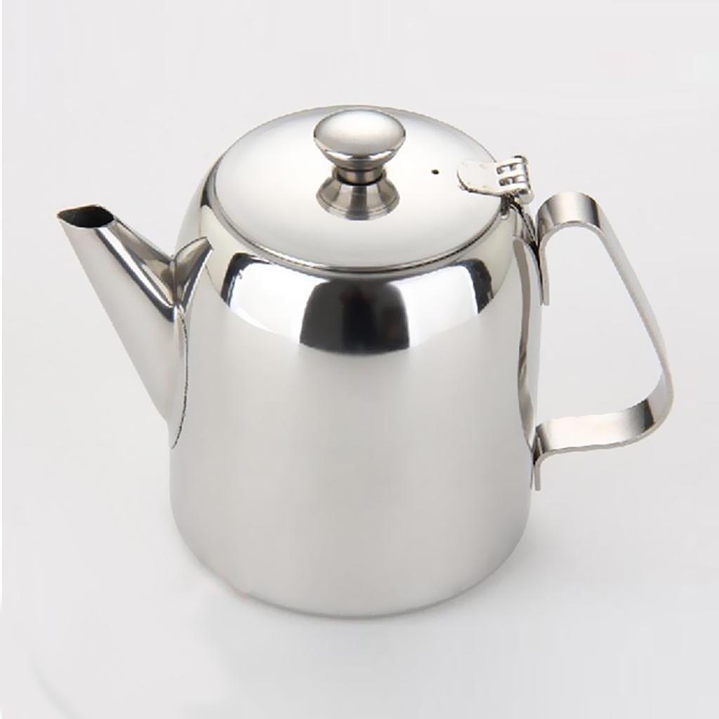 5Pcs 500ml Stainless Steel Teapot Cold Water Kettle Jug Coffee Pot Handle