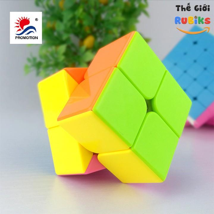 Rubik 2x2 Màu Hồng Stickerless Cao Cấp. Đồ Chơi Rubic Siêu Trơn Bền Đẹp.