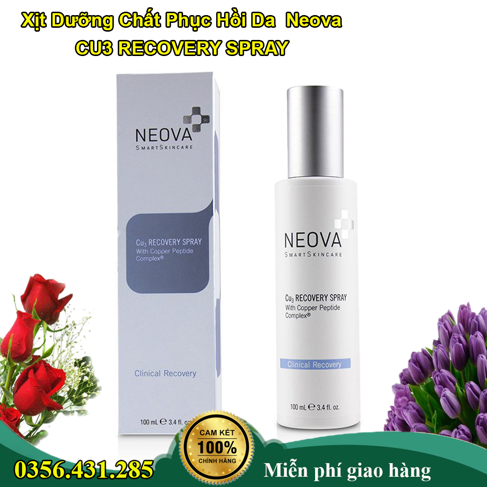 Xịt dưỡng chất phục hồi da uau Laser và Peel Neova CU3 RECOVERY SPRAY