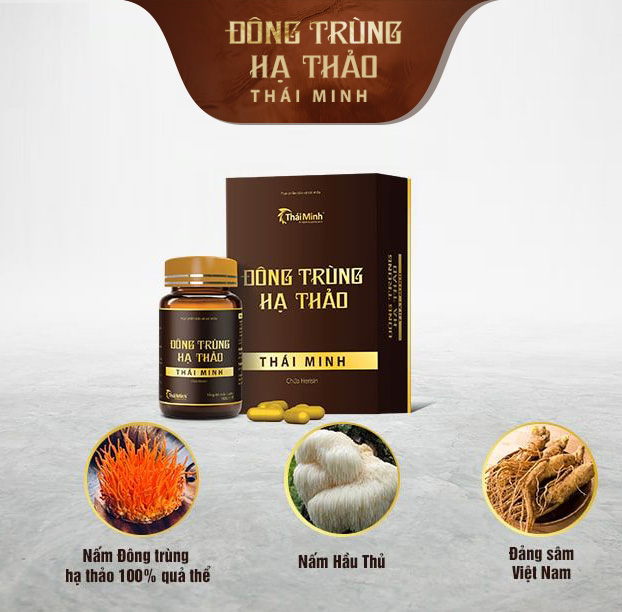 Đông Trùng Hạ Thảo Thái Minh - Hộp 30 Viên Loại Thượng Hạng