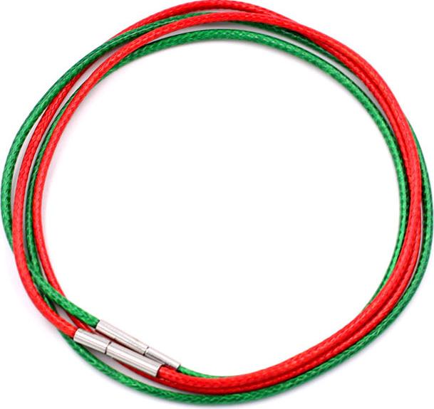 Combo 2 sợi dây vòng cổ cao su - xanh lá + đỏ DCSXLO1