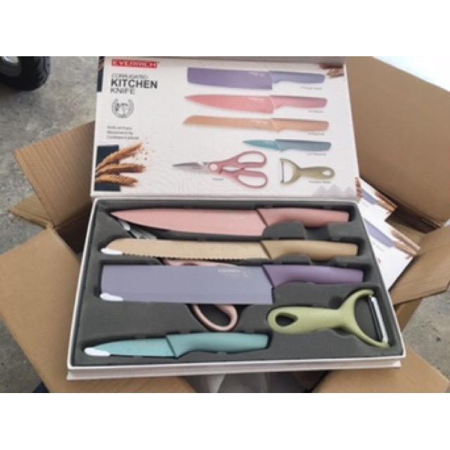 Bộ Dao Kháng Khuẩn Lúa Mạch 6 Món KITCHEN KNIFE