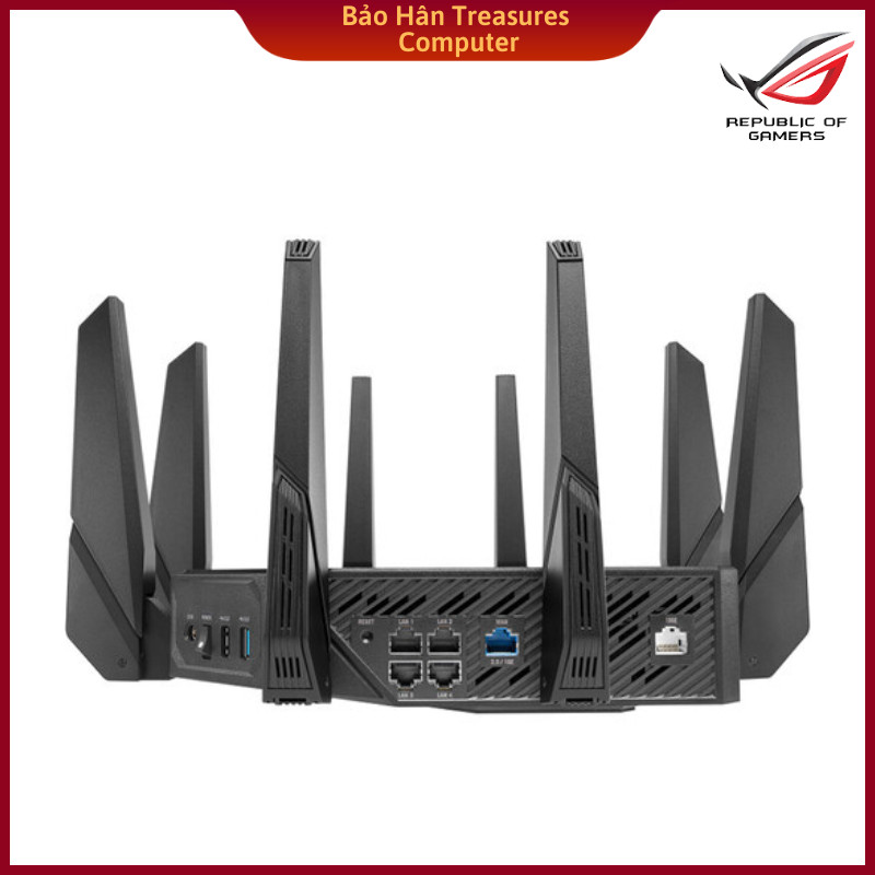 Wireless Routers Tri-band WiFi 6 ASUS ROG Rapture GT-AX11000 PRO gaming router 2.5G port - Hàng Chính Hãng