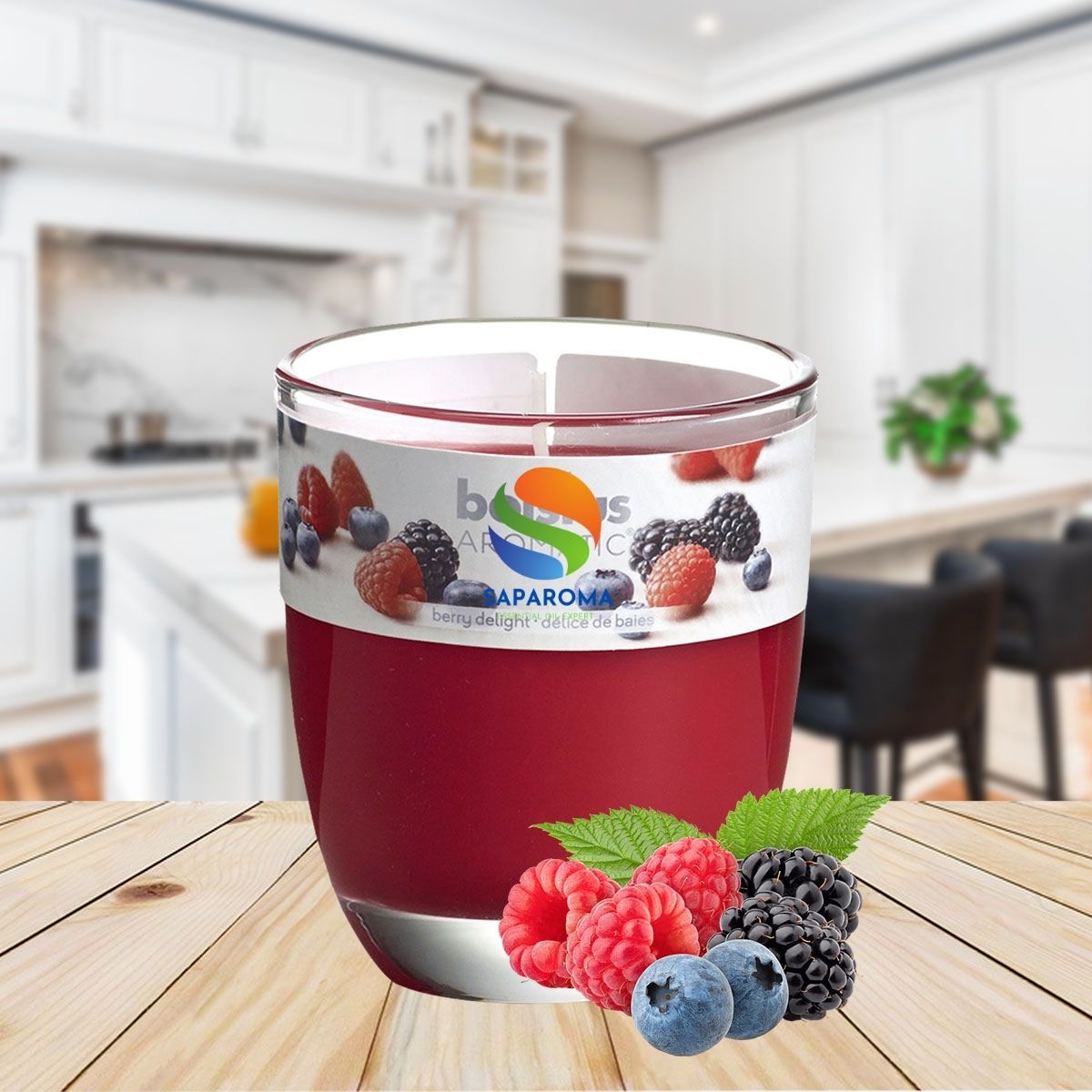 Ly nến thơm tinh dầu Bolsius Berry Delight 105g QT024331 - hương quả ngọt, nến trang trí, thơm phòng, thư giãn, Hỗ trợ khử mùi