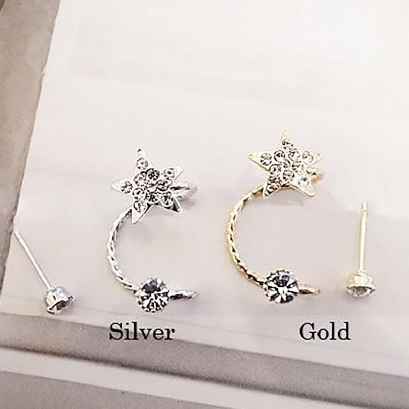 Khuyên đeo vành tai mặt hình ngôi sao/trái tim đẹp mắt