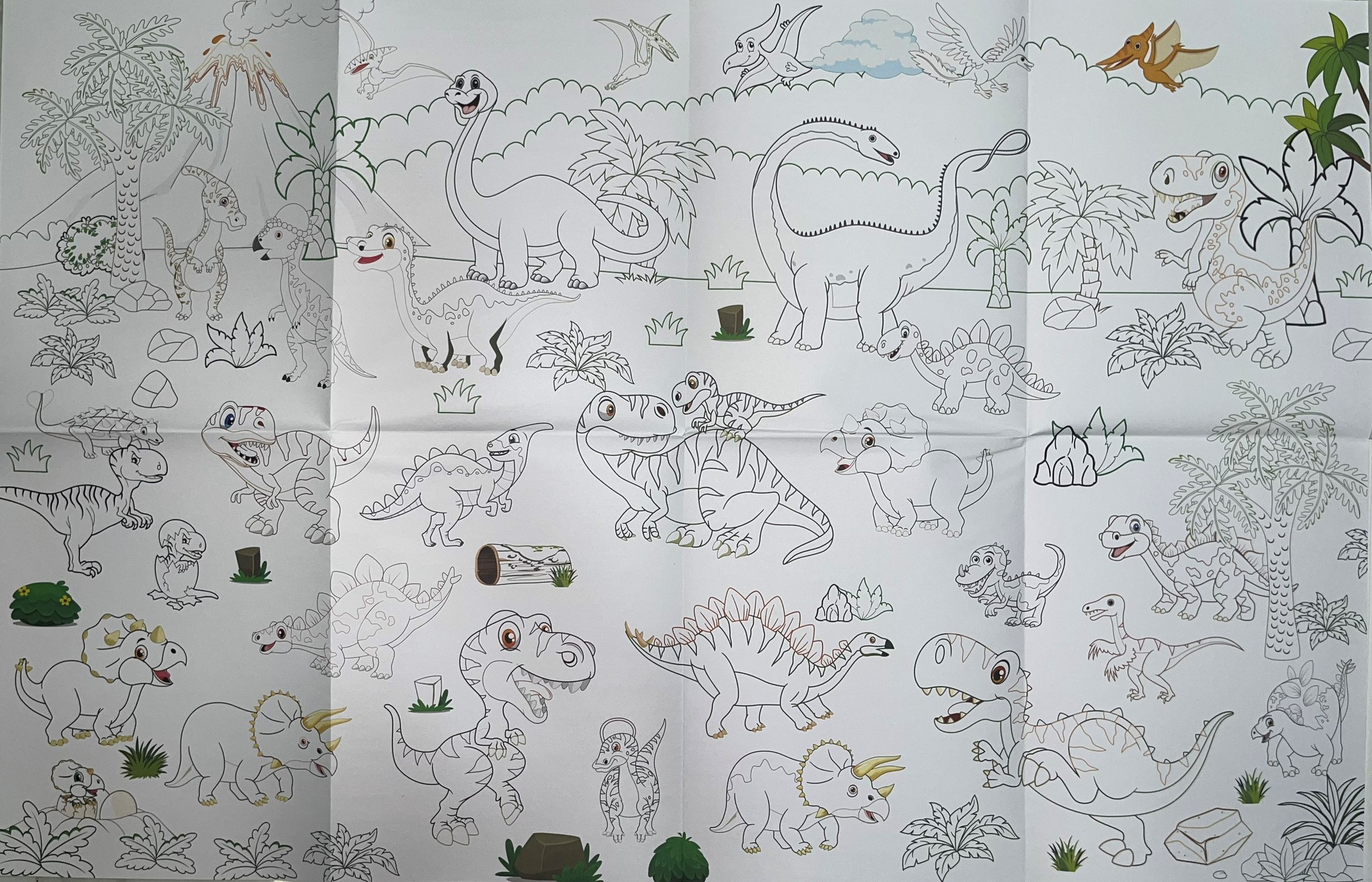 Pop-Out Dinosaur World - With 3D Models Colouring And Stickers (Sách Bật Ra - Thế Giới Khủng Long - Với Hình Dán Và Tô Màu Mô Hình 3D)