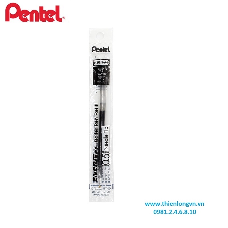 Combo 5 Ruột bút nước energel Pentel LRN5 màu đen