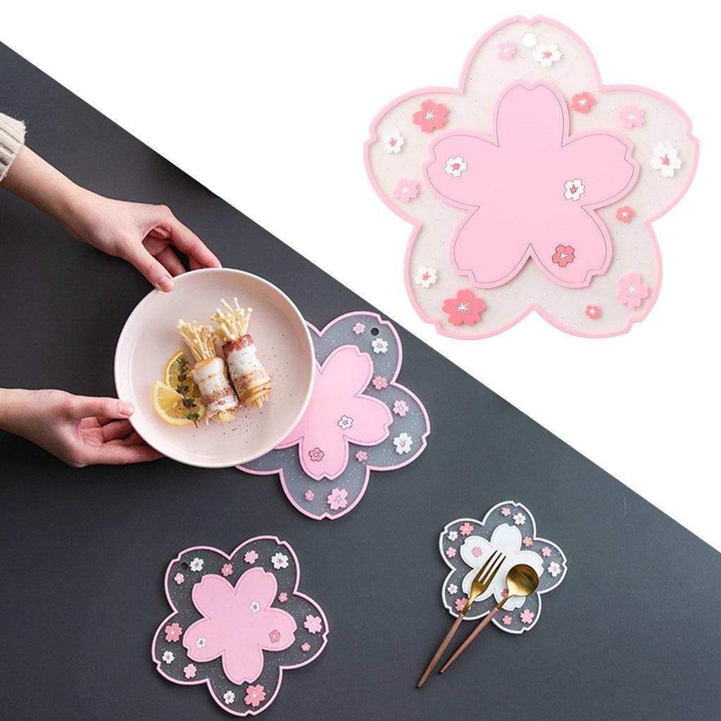 2Pcs Heat Resistant Cup Mats Placemats Trivet Mat Coasters for Home Mug