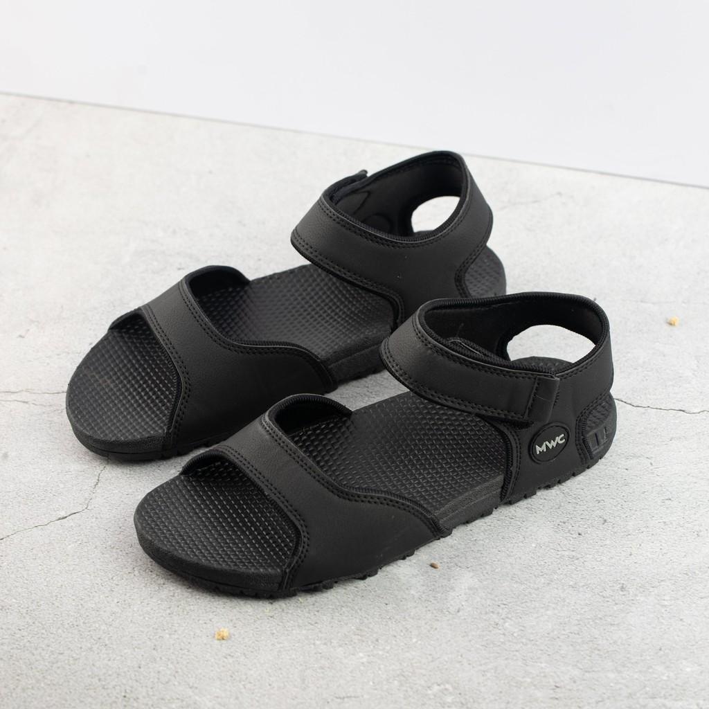 GIÀY SANDAL NAM MWC - SANDAL QUAI NGANG 2 MÀU ĐEN XÁM ĐẾ CAO NĂNG ĐỘNG - NASD- 7027