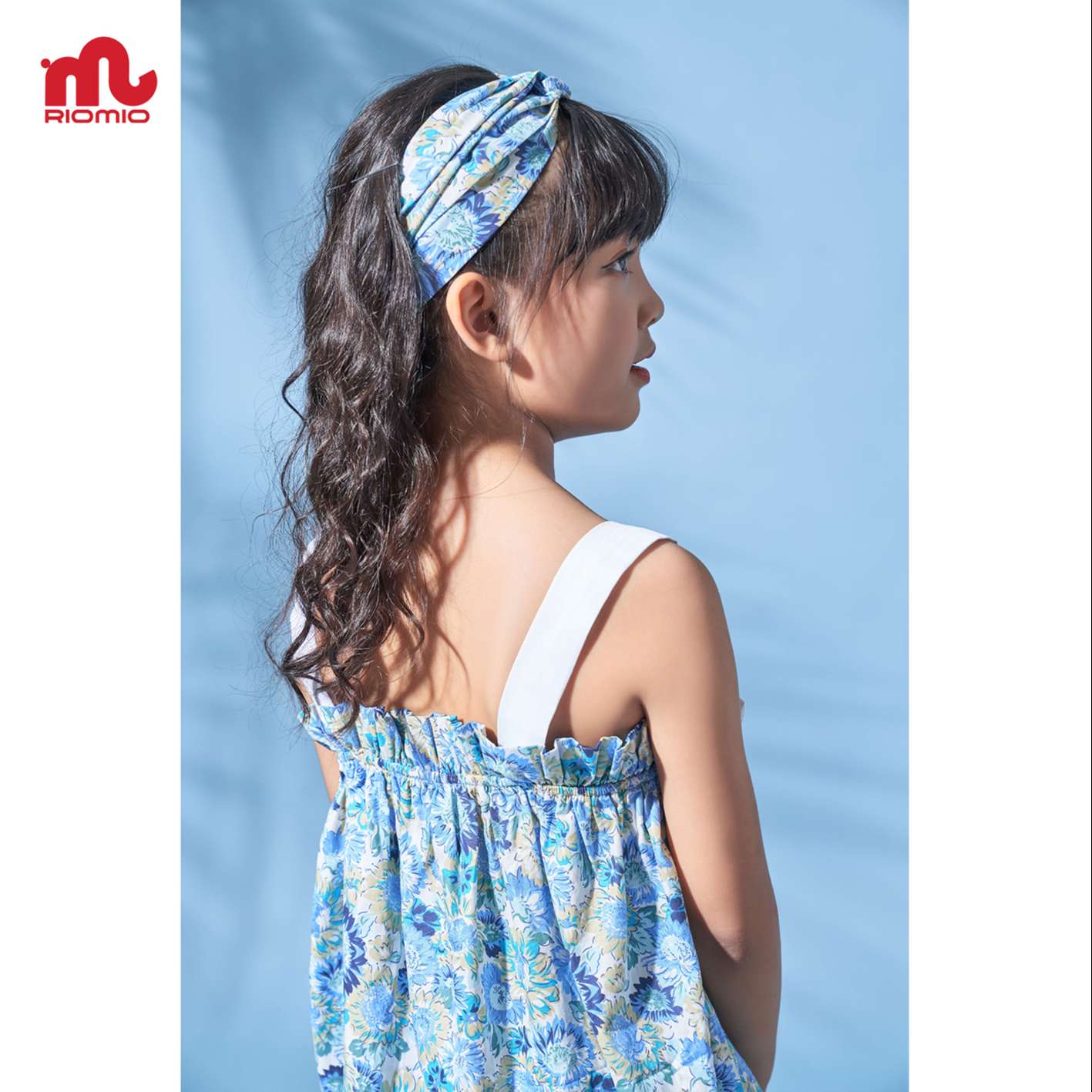 Váy bé gái 3-11 tuổi 15-40kg RIOMIO 2 dây nơ ngực họa tiết hoa chất cotton siêu xinh cho bé - RV181