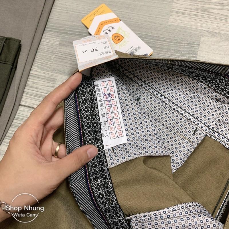 Quần ngố thô kaki nam trung niên ngon bổ rẻ dáng thụng túi chéo