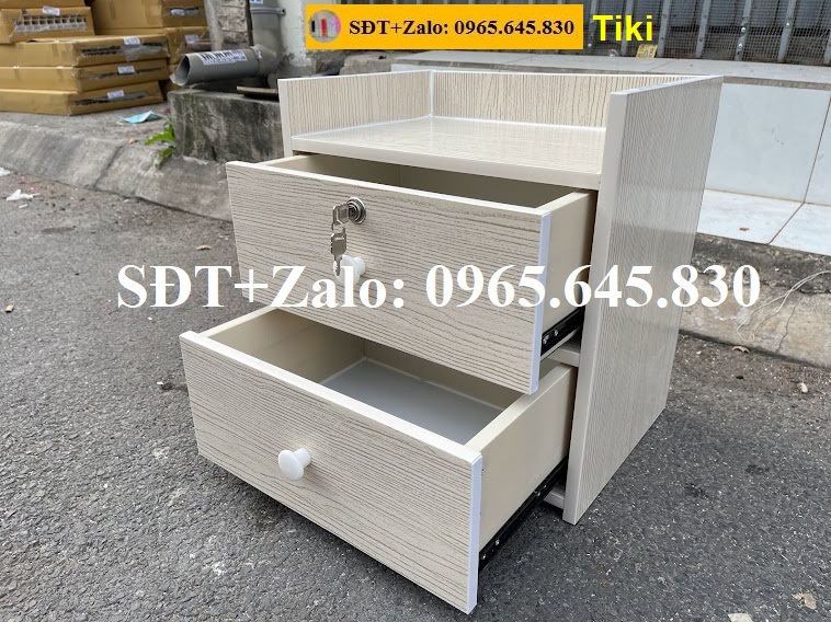 Tủ, Kệ Đầu Giường Nhựa Đài Loan Cao 45,5cm Ngang 40 Sâu 32,5cm Màu Gỗ Sồi 948