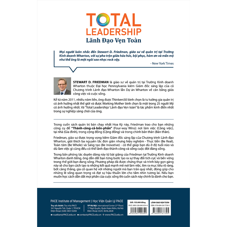 Lãnh Đạo Vẹn Toàn (Total Leadership) - Stewart D. Friedman - PACE Books