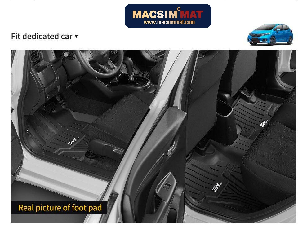 Thảm lót sàn xe ô tô HONDA CRV 2018-2022 Nhãn hiệu Macsim 3W chất liệu nhựa TPE đúc khuôn cao cấp - màu đen
