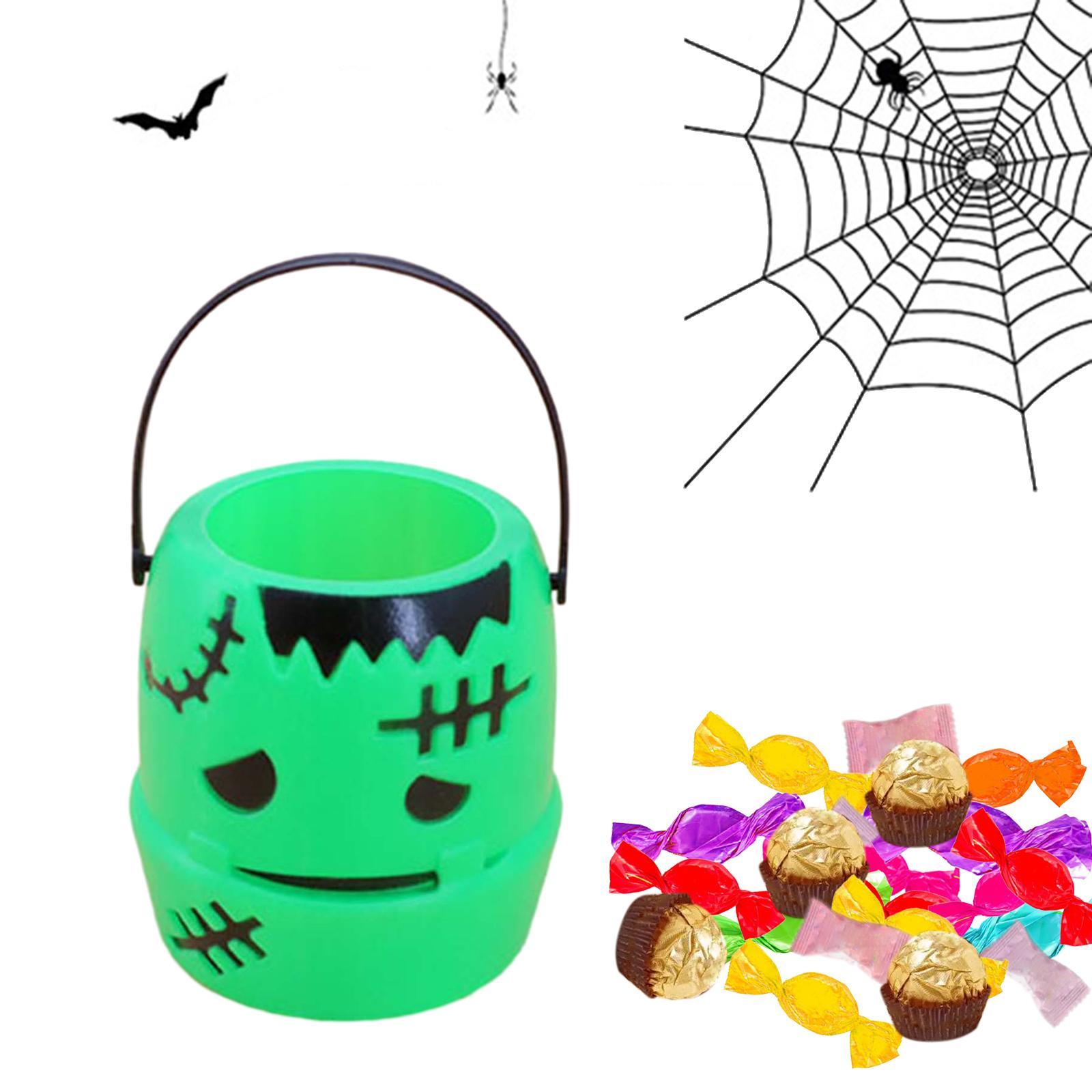 Pumpkin Bucket Trick or Treat Bucket for Props Table Decoration Holiday Gift