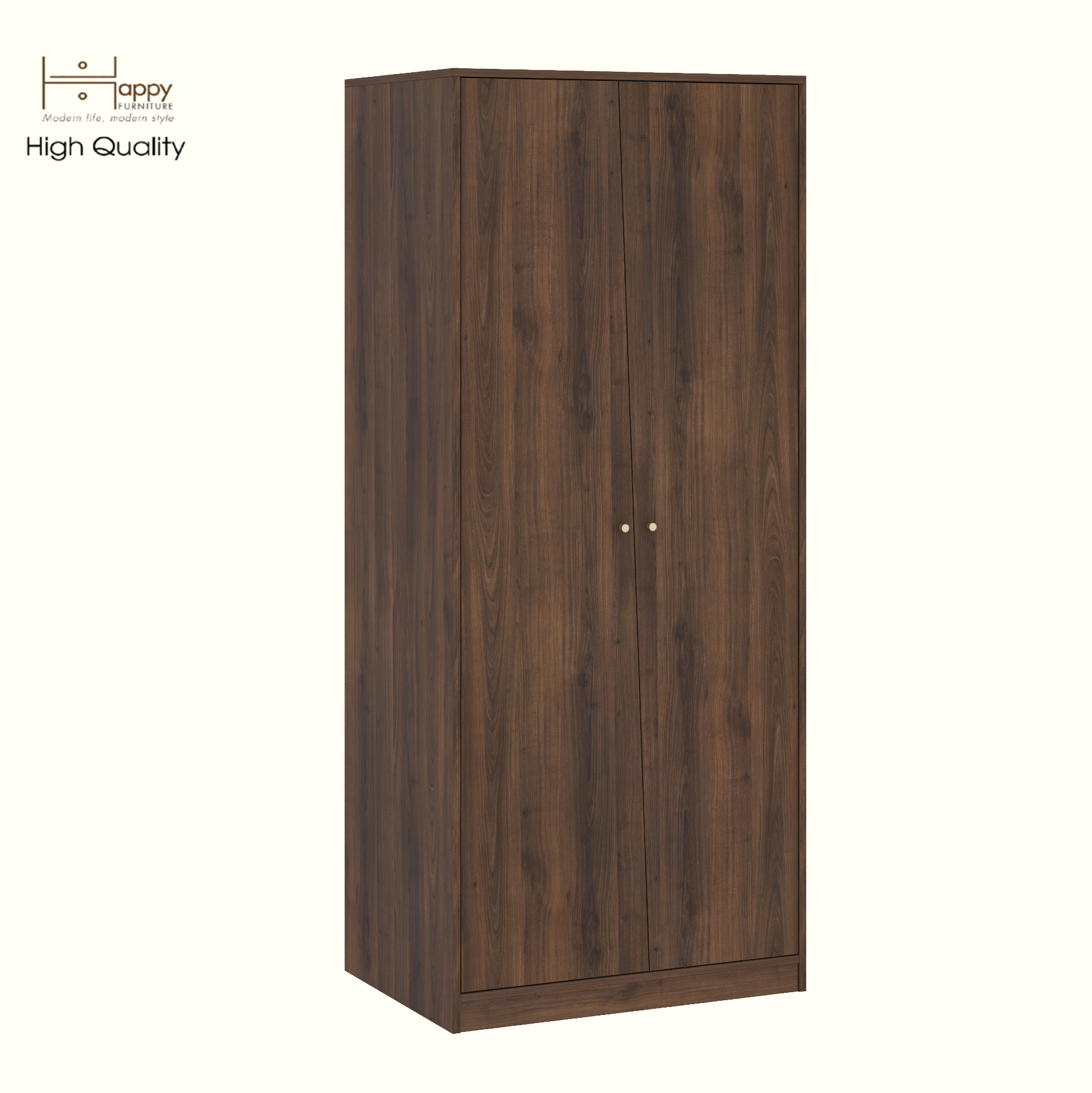 HAPPY FURNITURE , Tủ quần áo 2 cửa mở - DALEY ,TCM_278 , 80cm x 58cm x 190cm DxRxC