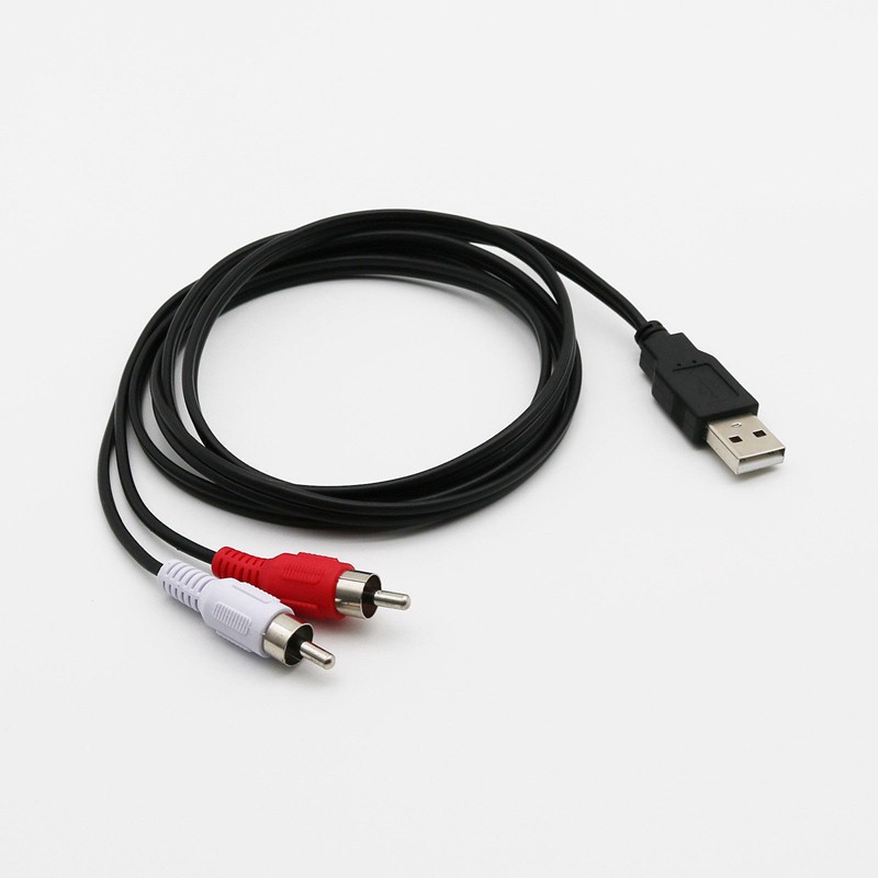 Cáp Chuyển Đổi Cổng USB Sang 2 Cổng RCA Cho TV 1.5m AZONE