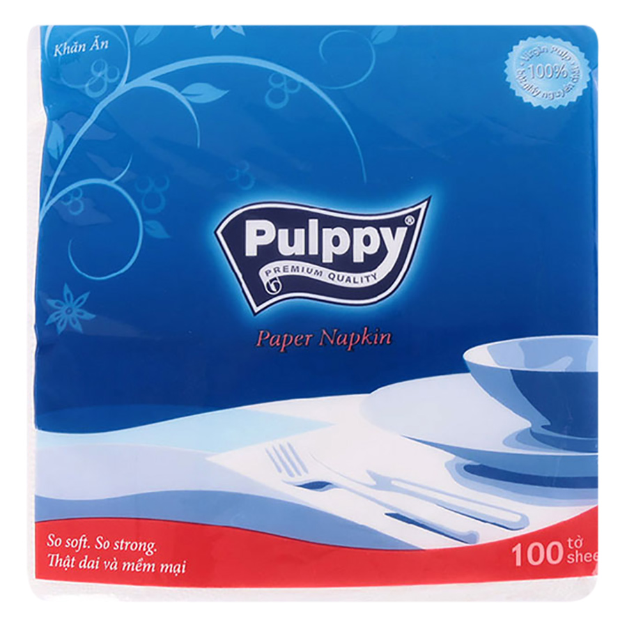 Combo 3 Gói Khăn Ăn Pulppy Paper (100 Tờ)