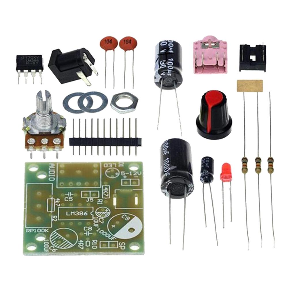 LM386 Siêu Mini Khuếch Đại Công Suất PCB Bảng Module DIY Bộ 3 V-12 V Tụ Điện