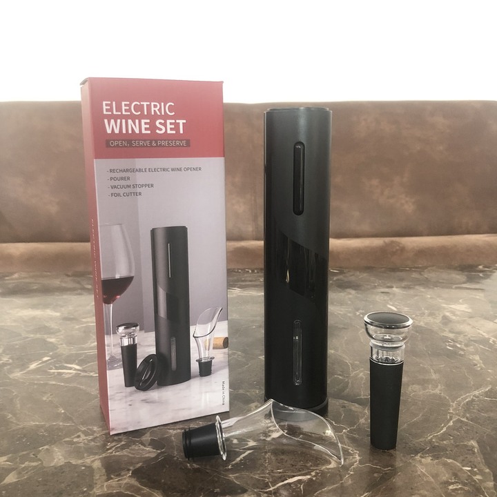 Bộ dụng cụ mở vang tự động đa năng MGS-KP1-361901 kèm nút đậy chai - Dung lượng pin 500mAh