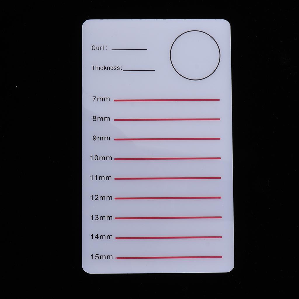 Pro Eyelashes Extension Pallet/Eye Lashes Handy Board Handheld Tray Tool Holder with 7-15 mm Scale