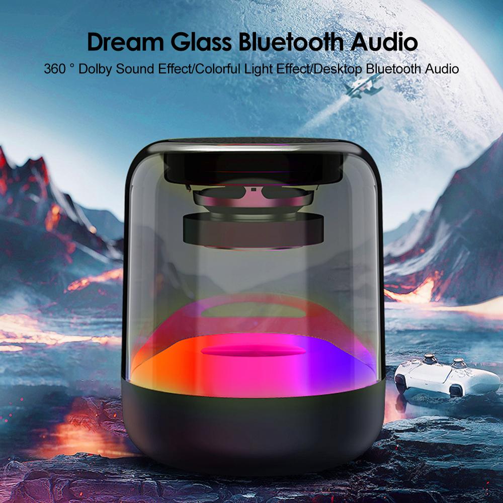 Loa Bluetooth âm thanh nổi không dây mới Đèn đầy màu sắc Loa siêu trầm Hộp âm thanh Loa Bluetooth gia đình di động có thẻ TF Âm thanh AUX Màu sắc: Đỏ