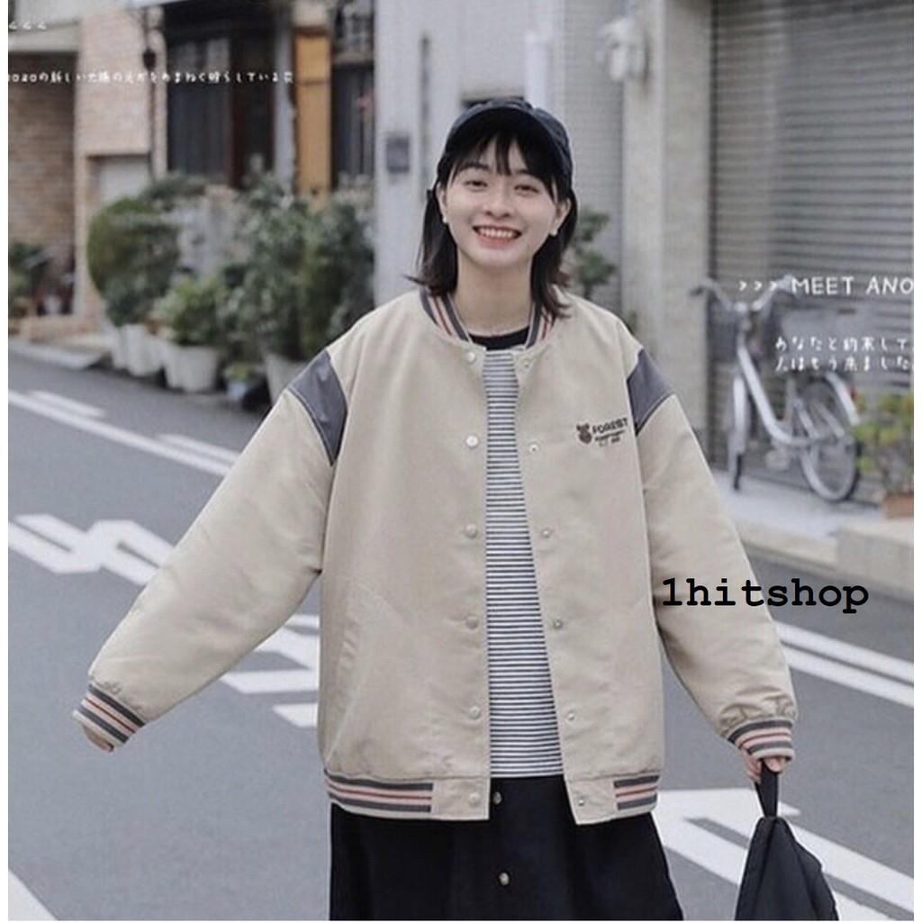 Áo Khoác BOMBER GẤU FOREST Ulzzang Unisex