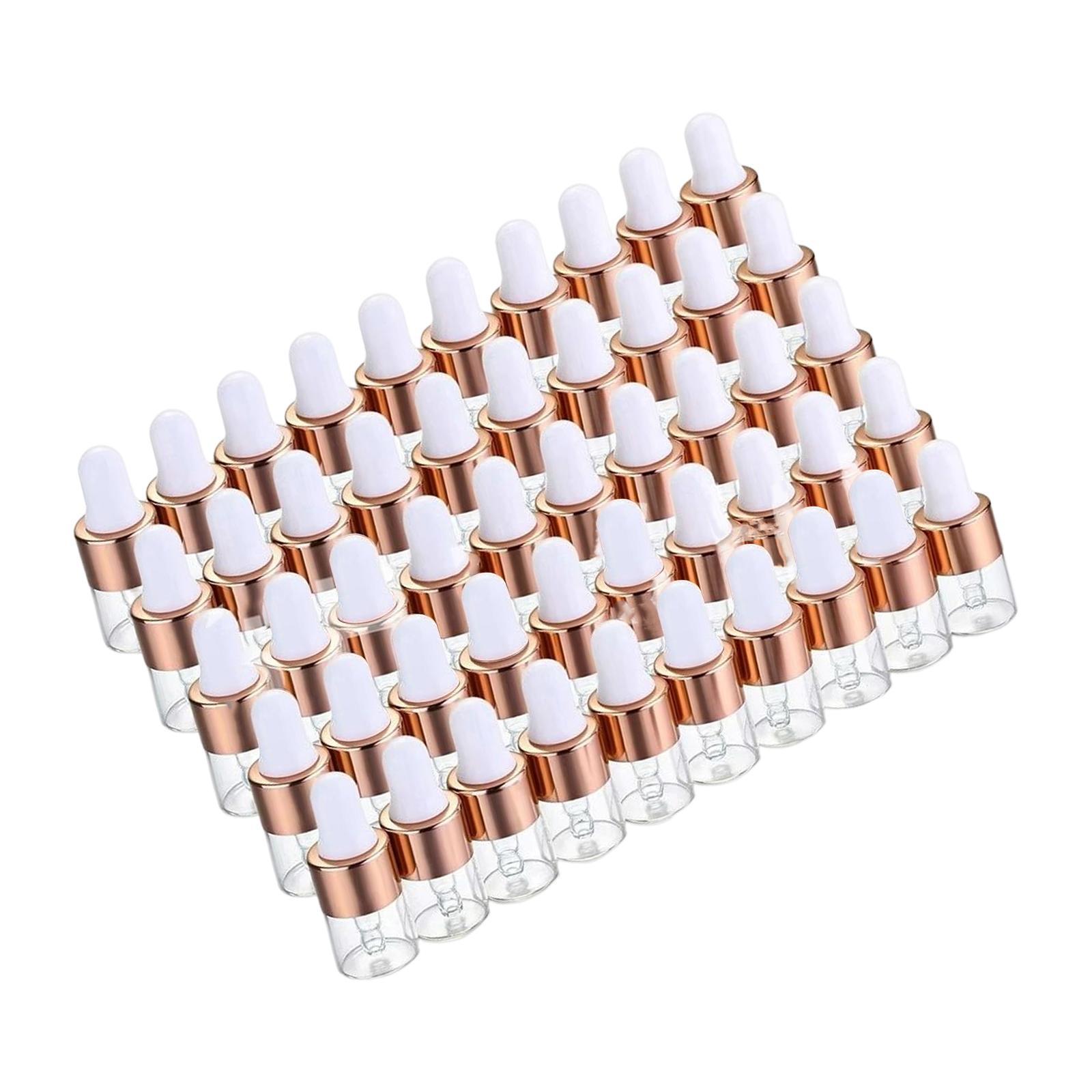50x Portable Essential Oil Bottle Mini Dropper Bottles for Liquid Travel