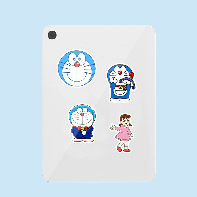 Sticker doraemon hài hước trang trí mũ bảo hiểm, đàn, guitar, ukulele, điện thoại laptop