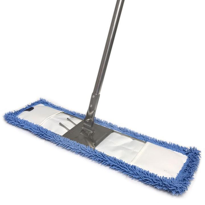 Cây lau nhà công nghiệp san hô 60cm sợi microfiber thấm hút siêu sạch, dùng trong trường học, bệnh viện...