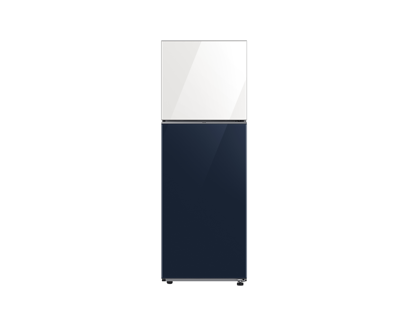 Tủ Lạnh Samsung Bespoke Ngăn Đông Trên 4 Chế Độ Optimal Fresh+ màu Trắng/Xanh Navy 305L RT31CB56248ASV - Hàng chính hãng