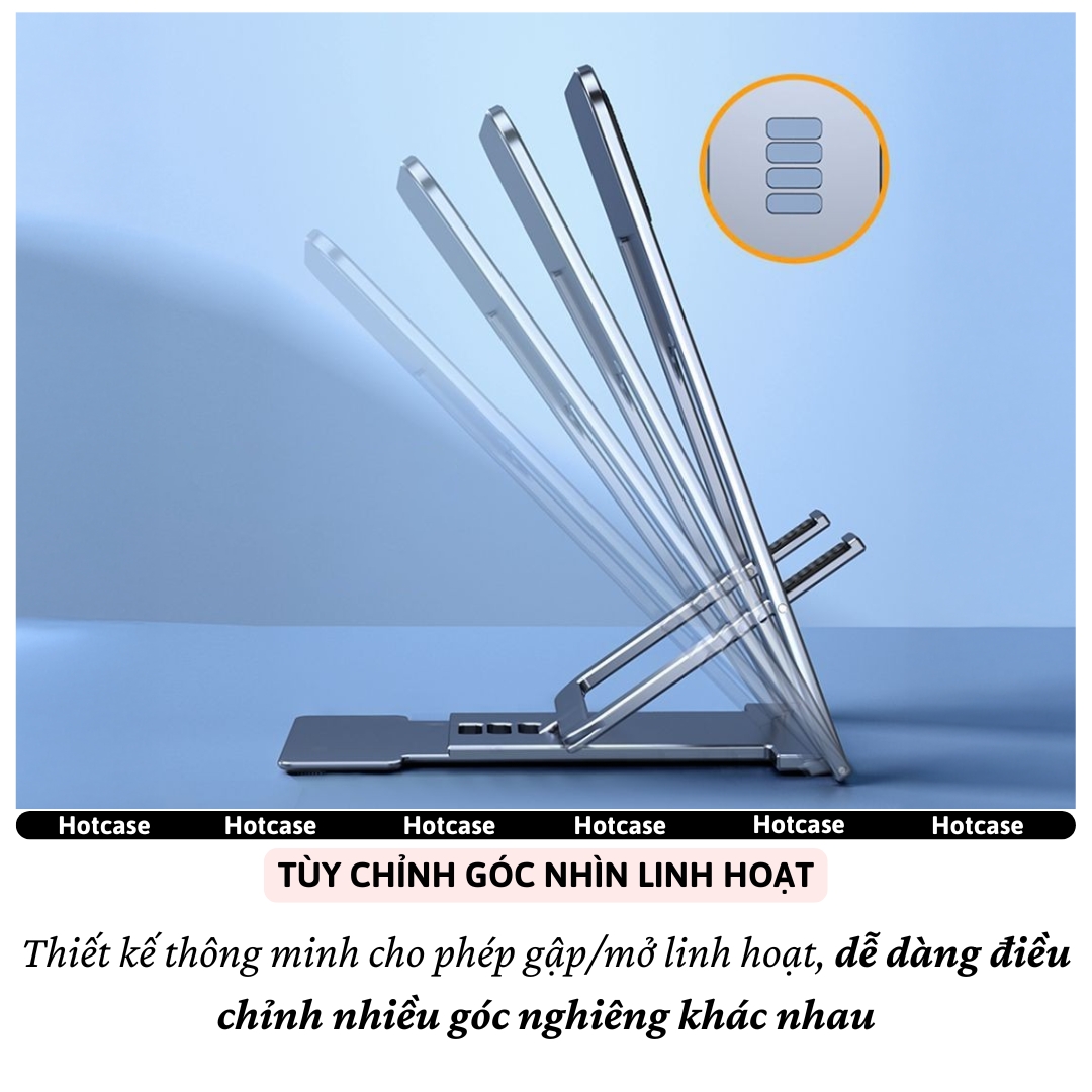 Giá đỡ điện thoại máy tính bảng cho iPhone cho iPad Gấp gọn siêu mỏng hiệu HOTCASE Z11 Slim Điều Chỉnh Độ Cao Tùy Ý cho iPhone 16 15 14 13 12 11 A55 A35 - Hàng nhập khẩu