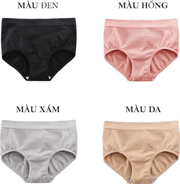 Set 4 Quần Lót Nữ Nâng Mông Thông Hơi Kháng Khuẩn QL01