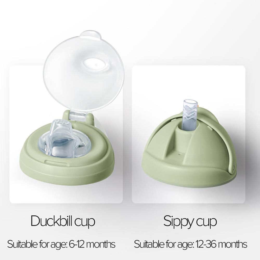 Trước Công Nguyên Babycare Bé Sippy Cup In Chống Nghẹn Ngào Tay Cầm & Sling Cho Ăn Mỏ Vịt Cúp Bi Trọng Lực Uống Học Ống Hút bình Nước