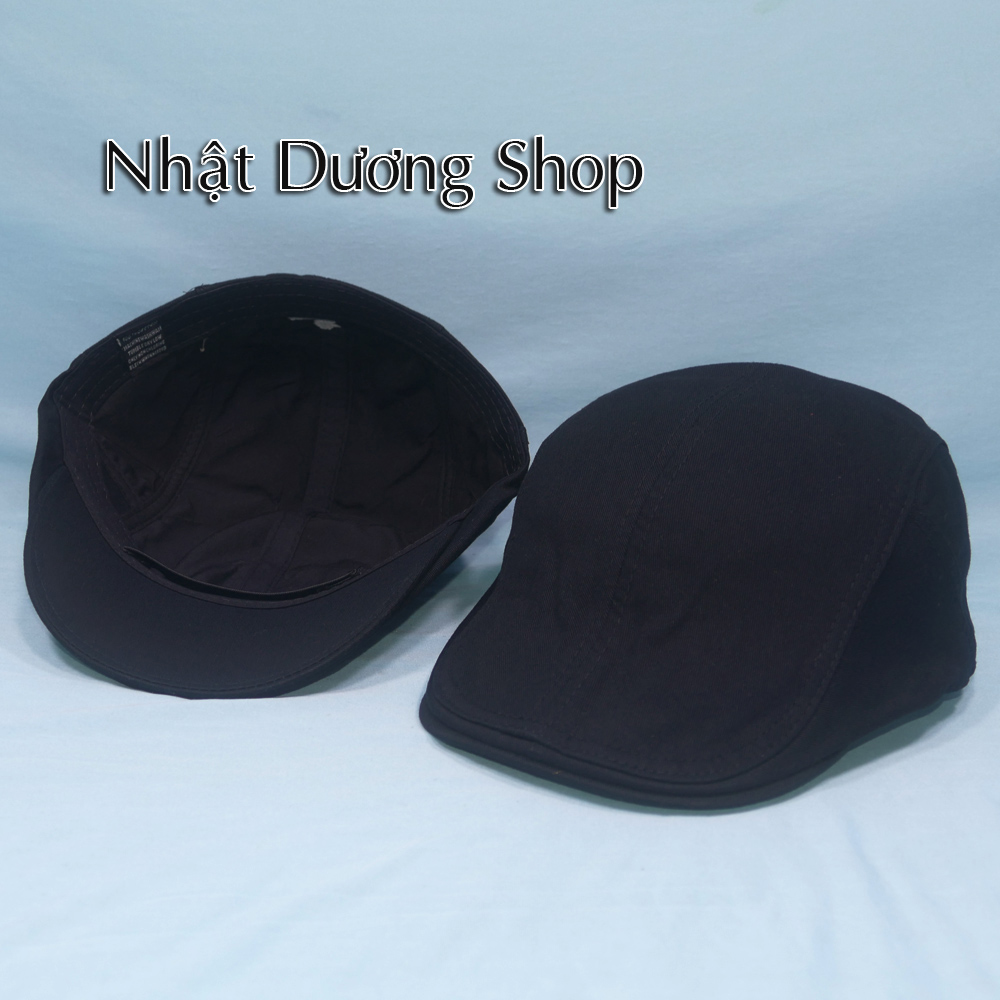 Nón Nón mỏ vịt, Nón Beret, Mũ bê rê bít đuôi vòng đầu từ 55-58cm thêu chữ