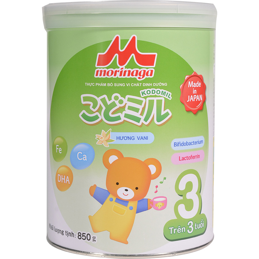 Combo 2 lon Sữa Morinaga số 3 Hương vani (Kodomil) 850g