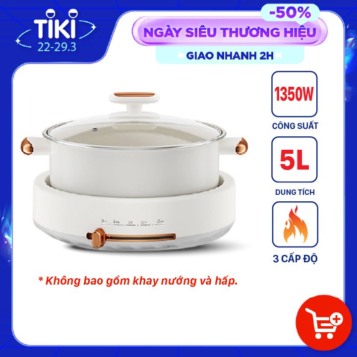 [Nhập CECAMP30KD1 giảm 30K] Nồi Lẩu Điện Đa Năng Nonostyle DRG-J50E (5L) - Hàng Chính Hãng