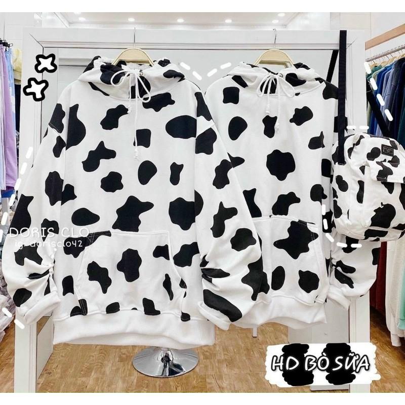 Áo Hoodie Bò Sữa Form rộng Unisex Nam Nữ Couple - Lana Store
